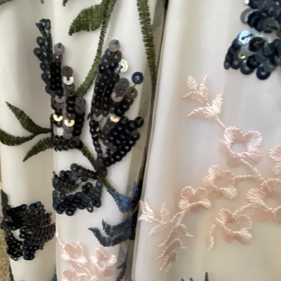 Anthropologie BHLDN brand new blue and floral gown size 8 - Picture 4 of 5